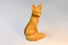 3D Scan Of Sitting Fox Decor 3D Printer Model