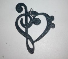 F & G Key Heart 3D Printer Model