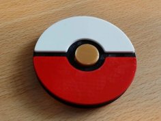 Poké Ball Fidget Spinner 3D Printer Model