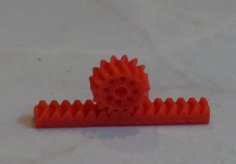 Herringbone Gear Rack And Pinion 3D Printer Model