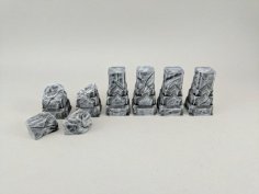 28mm Carved Stone Pillar 3D Printer Model