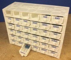 Stackable Resistor Storage Drawers 3D Printer Model