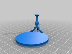 1:24 Round Center Column Table 3D Printer Model