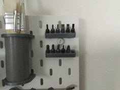 IKEA Skadis Drill Bit Holder 3D Printer Model