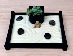 Desktop Zen Garden With Planter 3D Printer Model