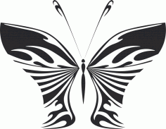 Butterfly Vector Art Illustration DXF File