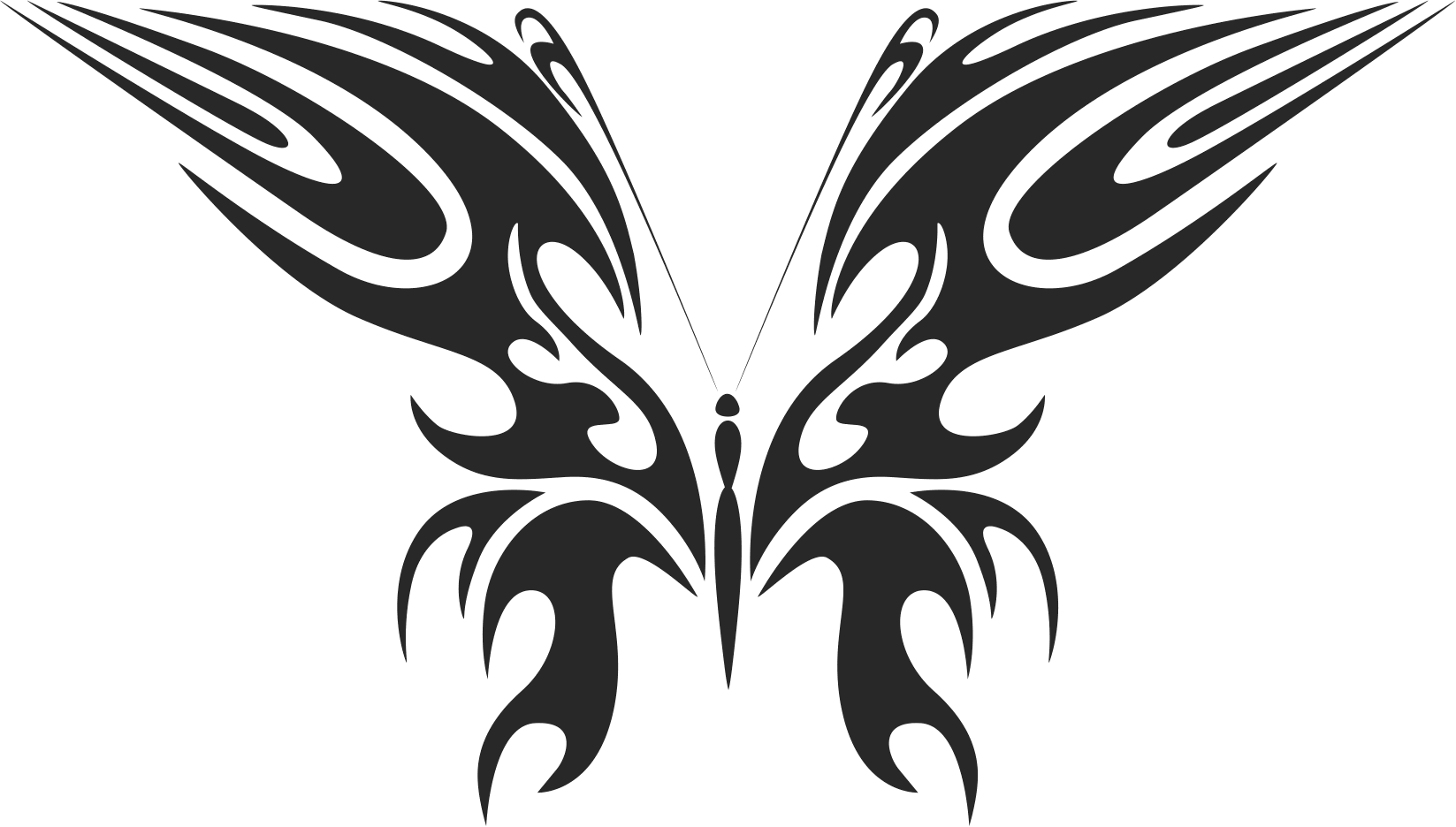 Arte vettoriale farfalla tribale 49