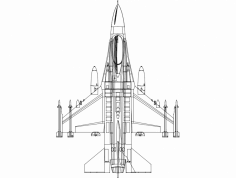F16 Widok z góry plik dxf
