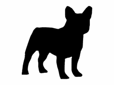Französische Bulldogge dxf-Datei