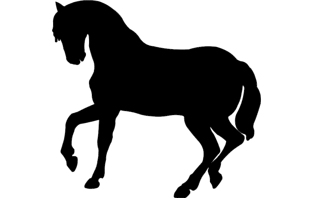 Dancing Horse Silhouette Vector dxf File Free Download - 3axis.co