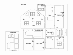 Small Doll House dxf File