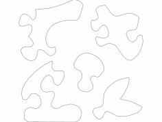 Bunny puzzle dxf File