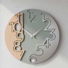 Laser Cut Modern Wooden Wall Clock