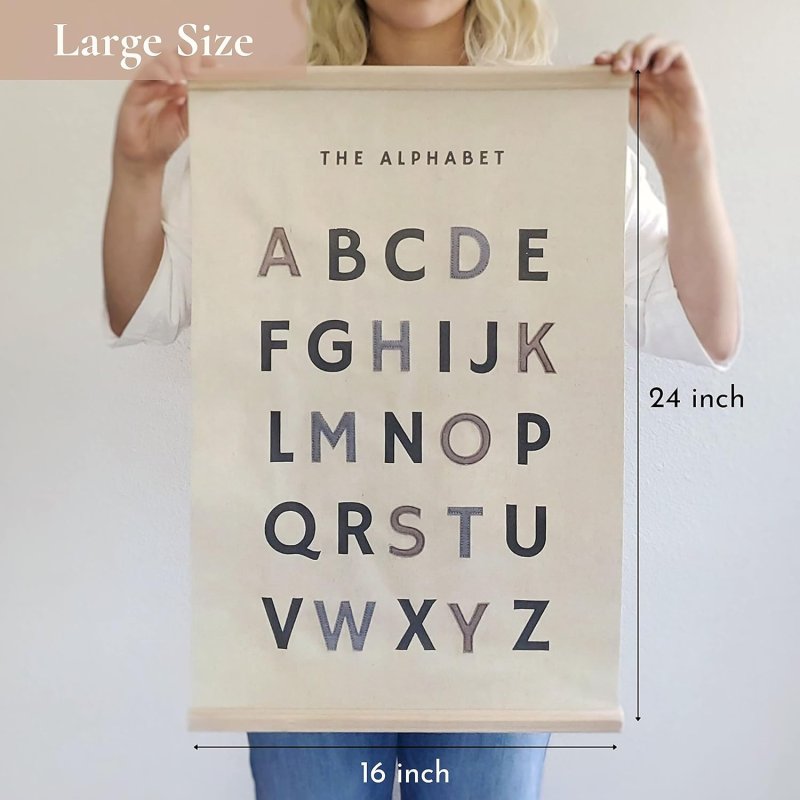 Laser Cut Alphabet Poster Kids Room Decor