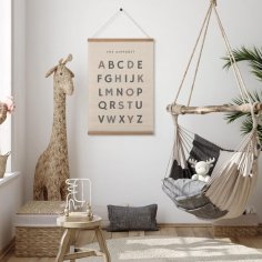 Laser Cut Alphabet Poster Kids Room Decor