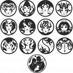 Zodiac vector dxf File