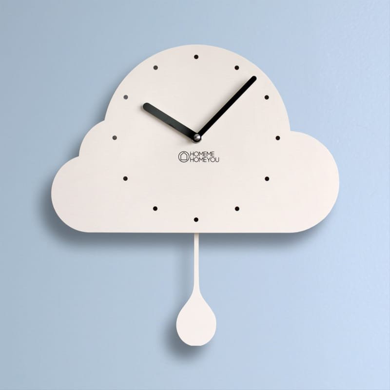 Laser Cut Nordic Style Cloud Shaped Wall Clock