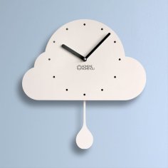 Laser Cut Nordic Style Cloud Shaped Wall Clock