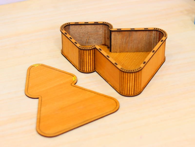 Laser Cut Tree Shaped Box Tree Gift Box