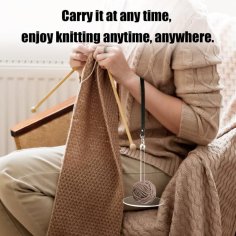 Laser Cut Acrylic Travel Yarn Holder Portable Wrist Yarn Holder For Knitting & Crocheting