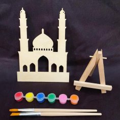 Laser Cut Wooden Mosque For Crafts And Decorations