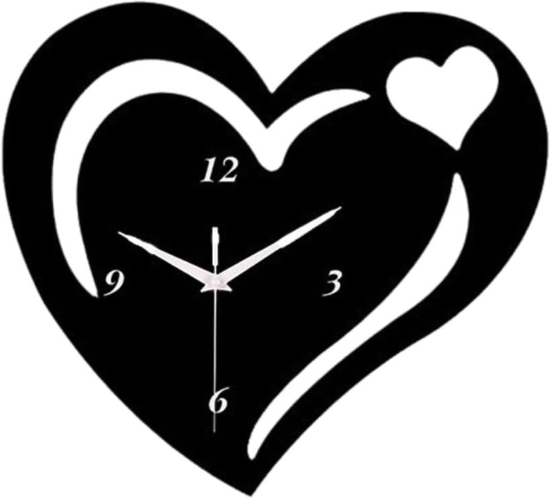 Laser Cut Heart Wall Clock Wall Hanging Decor