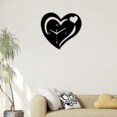Laser Cut Heart Wall Clock Wall Hanging Decor