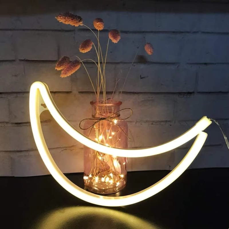Laser Cut Moon Shaped Decor Light – Moon LED Neon Light