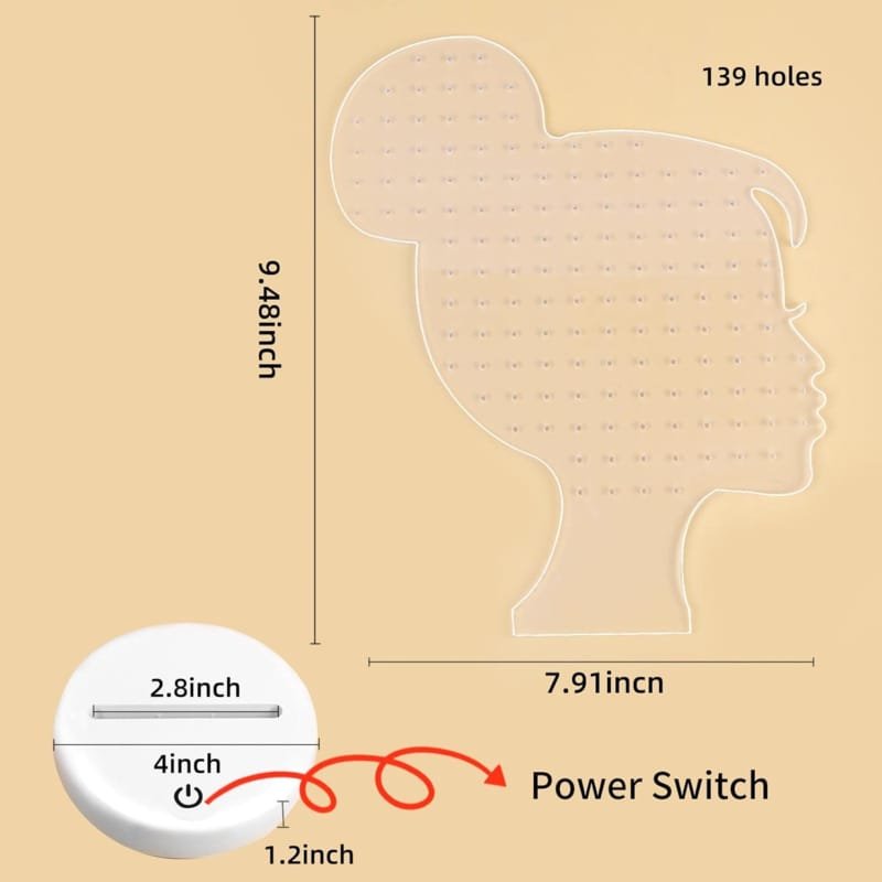 Laser Cut Earring Organizer – Girl Head Stud Earrings Holder Stand – Acrylic Clear Earring Storage Board