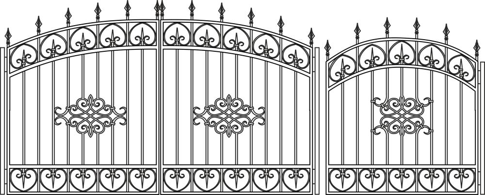 Forged Gates Sketch Vector Free Vector