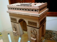 Laser Cut Arc De Triumph 3D Wooden Puzzle Model Kit Free Vector