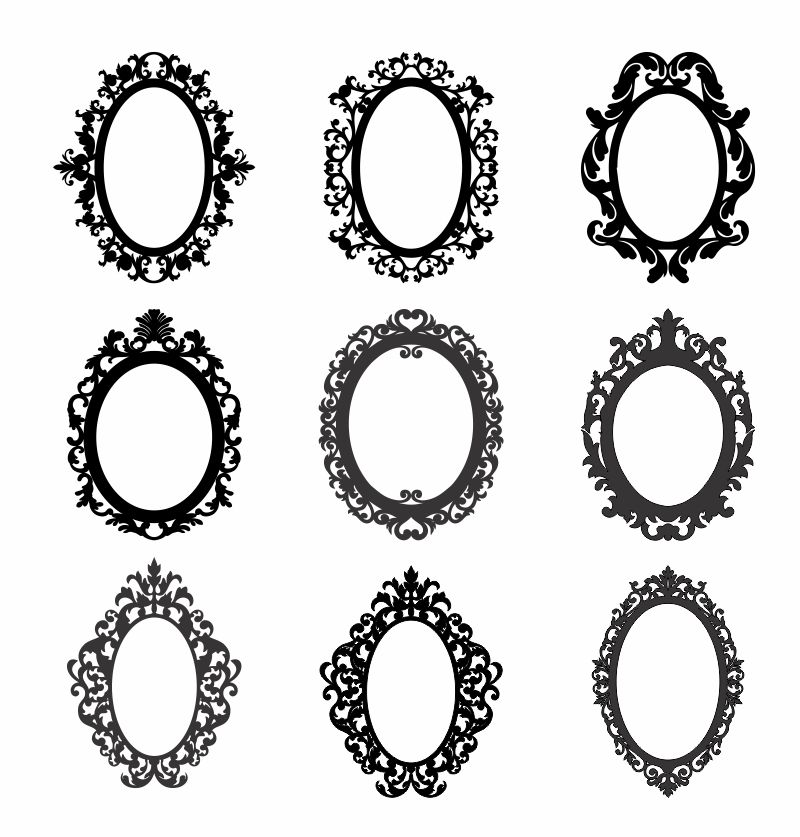 Mirror Frames Free Vector cdr Download - 3axis.co