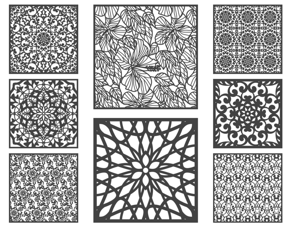 Decorative Panels Patterns Free Vector