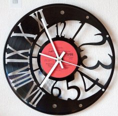 Laser Cut Cool And Unique Vinyl Wall Clock Free Vector