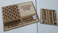 Laser Cut Chess Board Template Free Vector