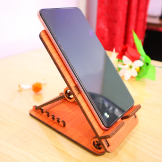 Laser Cut Adjustable Cell Phone Stand 4mm Free Vector