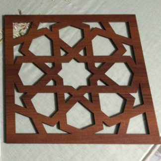 Laser Cut Islamic Wood Pattern Panel DXF File