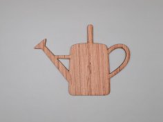 Laser Cut Unfinished Wooden Watering Can Cutout Free Vector