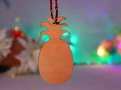 Laser Cut Pineapple Christmas Ornament Free Vector