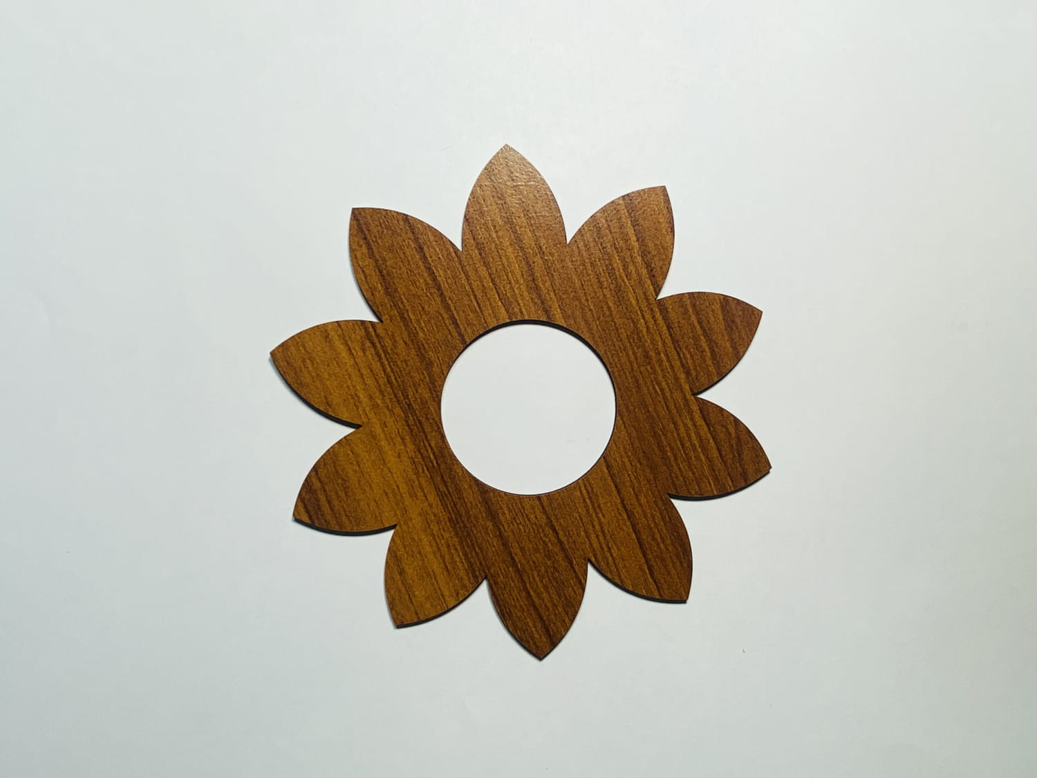 Laser Cut Flower Shape Unfinished Wood Cutout Free Vector