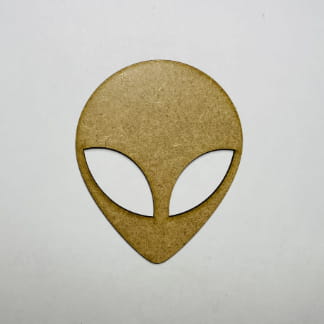 Laser Cut Alien Head Cutout Unfinished Wooden Shape Free Vector