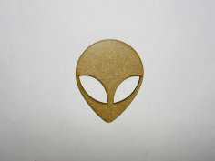 Laser Cut Alien Head Cutout Unfinished Wooden Shape Free Vector