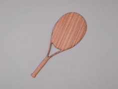 Laser Cut Tennis Racket Shape Unfinished Wood Craft Cutout Free Vector