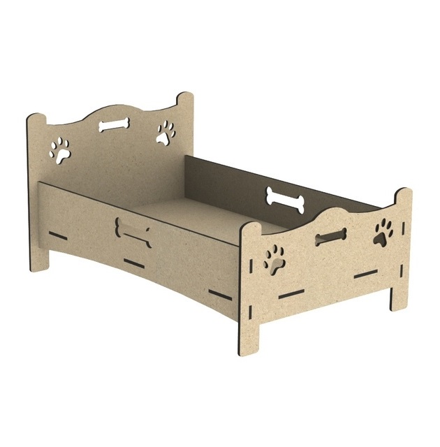 الليزر قطع خشبية يتوهم الكلب سرير مستلزمات الحيوانات الأليفة