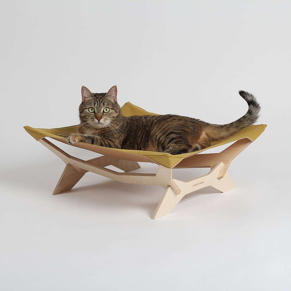 激光切割猫吊床人体工学猫床猫家具