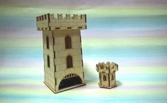Mẫu pháo đài nhà trà bằng gỗ cắt bằng laser