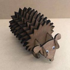 Hedgehog Plywood Coasters With Holder DXF File