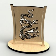 Laser Cut Dragon Stand Free Vector