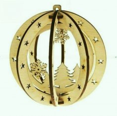 Laser Cut New Year Bauble Free Vector