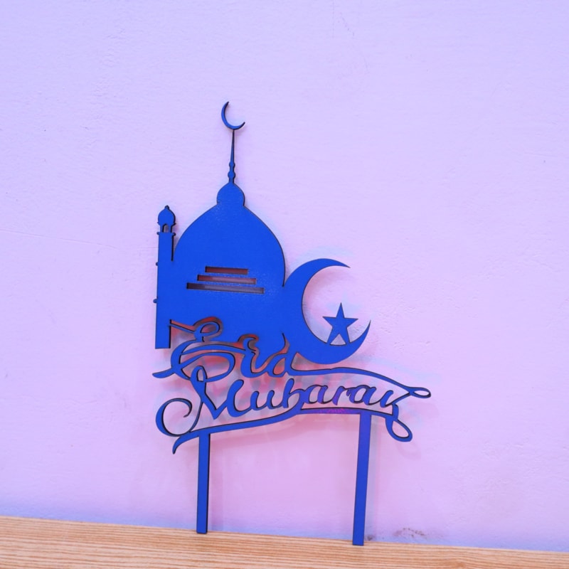 Laser Cut Eid Mubarak Cake Topper Dxf File Free Download Axis Co